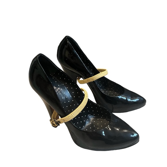 Moschino Cheap and Chic Black Patent Leather Mary Jane Pumps, Sz EU 40 - Picture 6 of 15